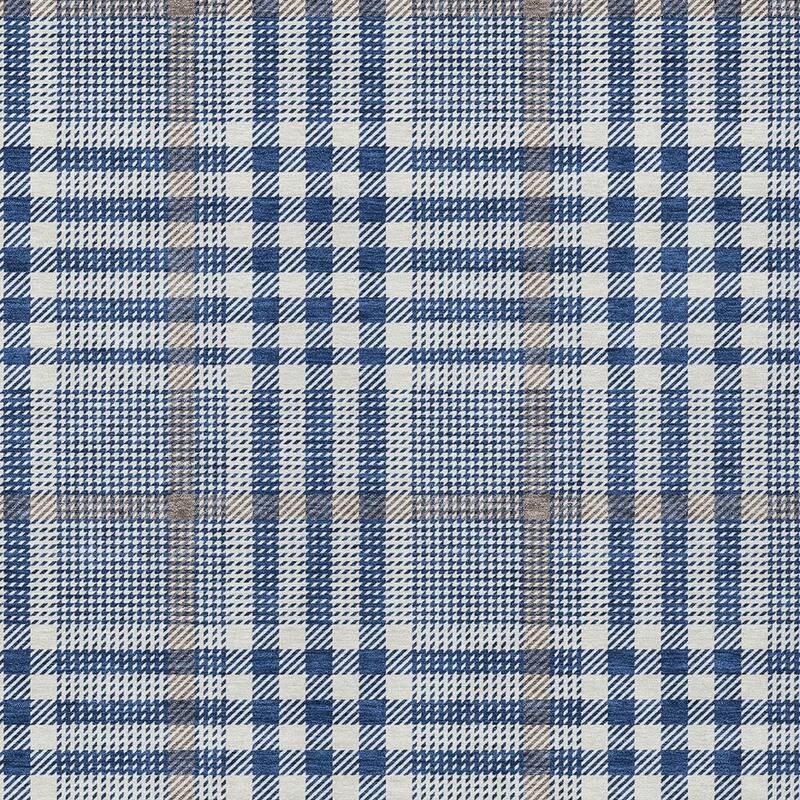 HomeRoots Plaid Transitional Rectangle Outdoor Rug