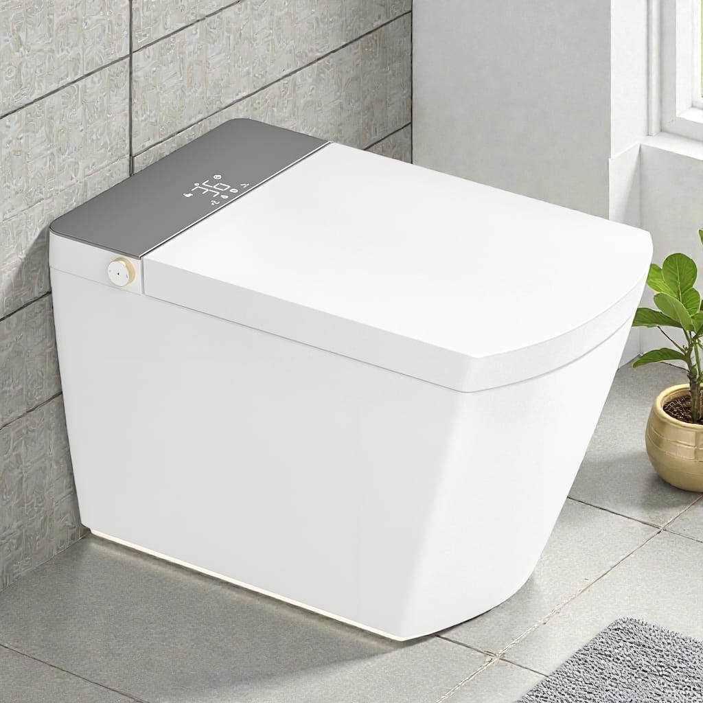 Modern Integrated Smart Toilet. Auto Open Close Lid. Heated Seat. Instant Warm Water. Auto Flush. Foot Sensor