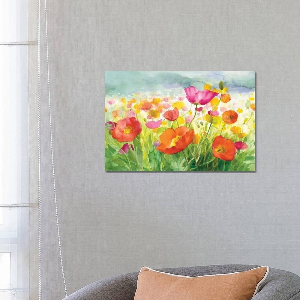 iCanvas "Meadow Poppies" by Danhui Nai Canvas Print
