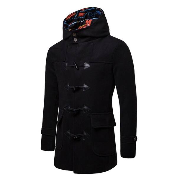 Shop Men Trench Coat Winter Long Jacket Double Breasted Overcoat