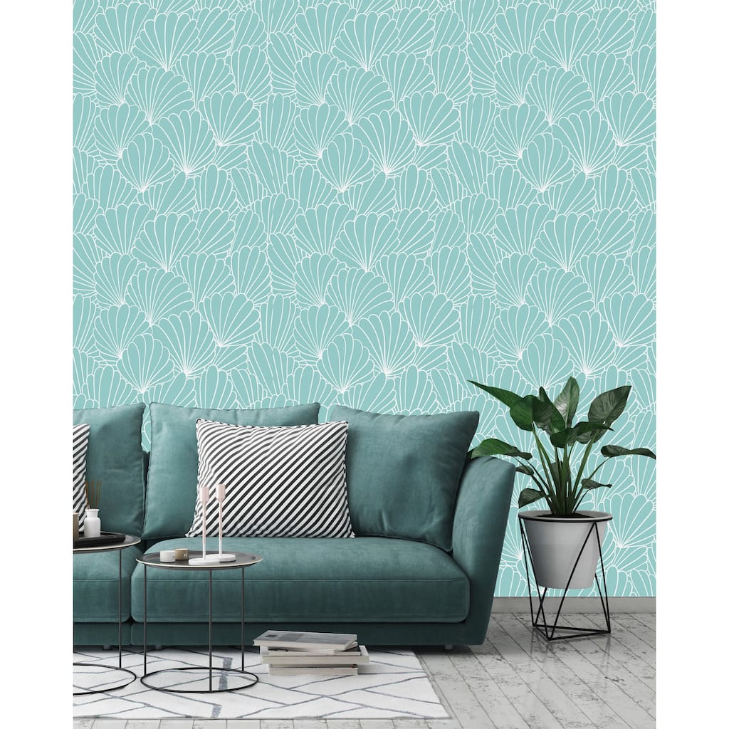 Blue Seashells Wallpaper