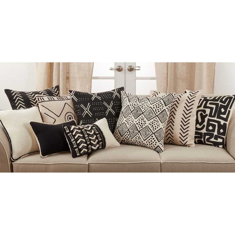 Throw Pillow With Mudcloth Design