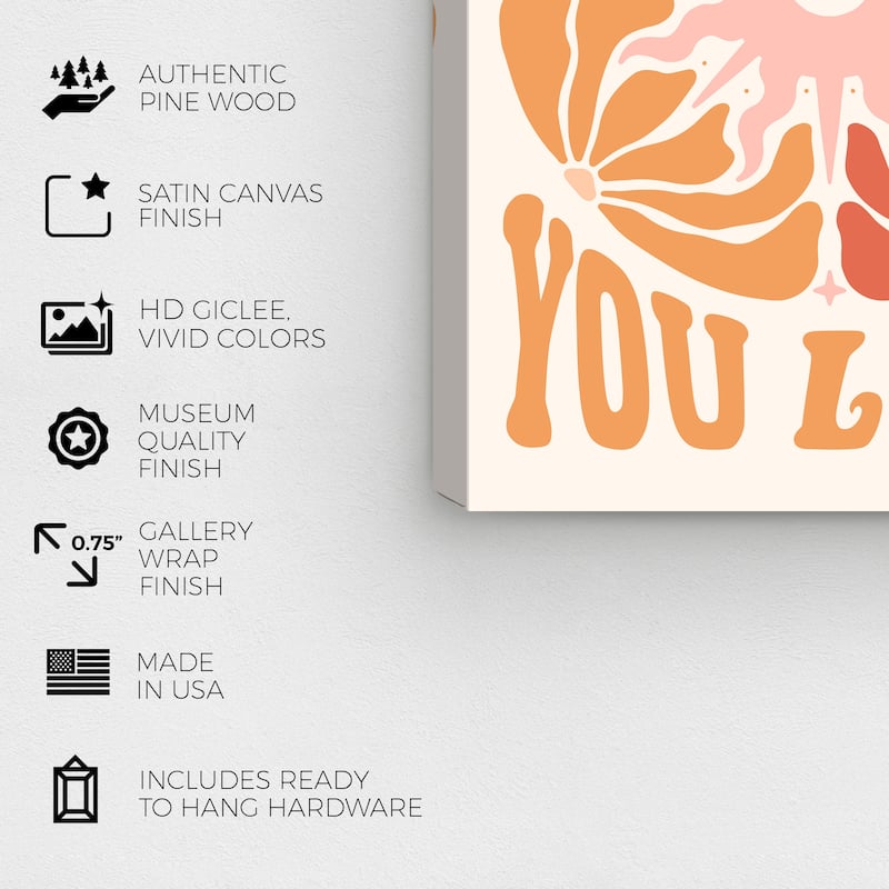 Wynwood Studio Canvas Typography and Quotes What You Love Poster Wall Art Canvas Print