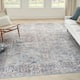 57 Grand by Nicole Curtis Vintage Medallion Machine Washable Area Rug - 9'2" x 12' - Light Grey/Blue