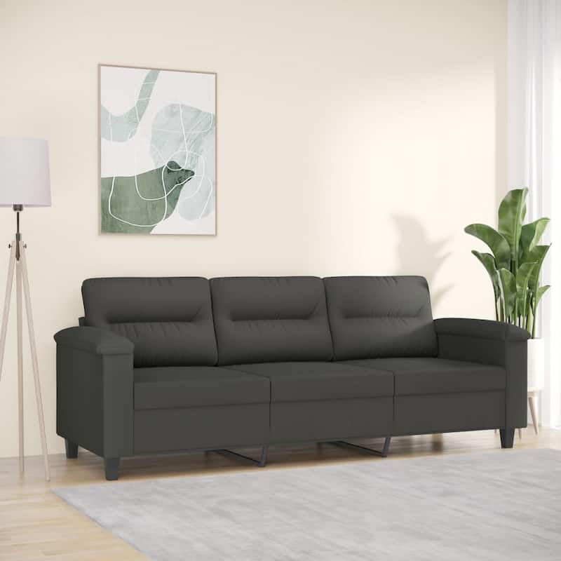 vidaXL Sofa Chair Living Room Upholstered Chair with Armrest Microfiber Fabric