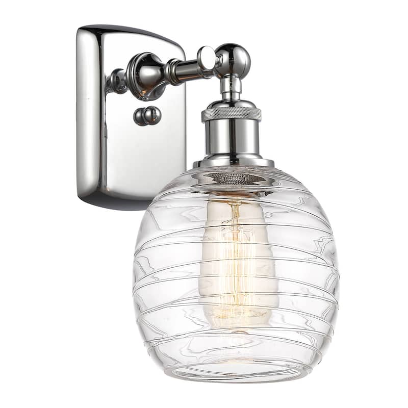 Innovations Lighting 516-1W-11-6 Belfast Sconce Belfast 11" Tall Wall - Polished Chrome / Deco Swirl