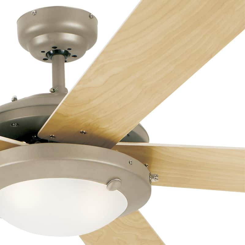 Westinghouse Lighting Comet 52-Inch 5-Blade Indoor Ceiling Fan with Dimmable LED Light Fixture and Frosted Glass