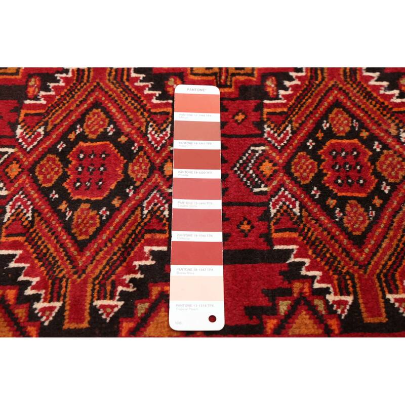ECARPETGALLERY Hand-knotted Teimani Red Wool Rug - 3'5 x 6'11