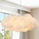 preview thumbnail 1 of 11, JONATHAN Y Homer 23" 2-Light Modern Contemporary Silk LED Cloud Pendant, White White