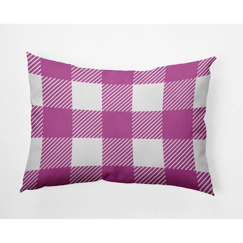 Buffalo Plaid Accent Pillow - Orchid - 14" x 20"