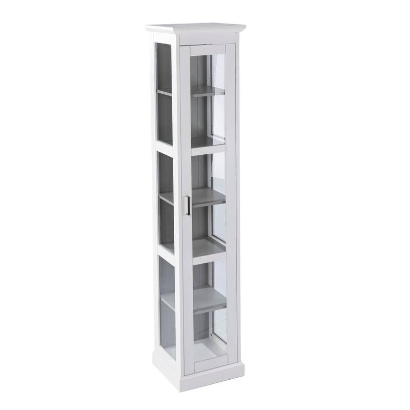 SEI Furniture Balcom Transitional Gray Wood Curio