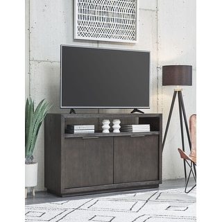 Oxford Solid Wood 54" Media Console in Graphite