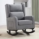 preview thumbnail 31 of 60, HOMYKA 27.56" Wide Rocking Chair for Nursery with Solid Wood Leg