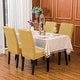 preview thumbnail 39 of 56, Subrtex 2 PCS Stretch Dining Chair Slipcover Textured Grain Cover Beige