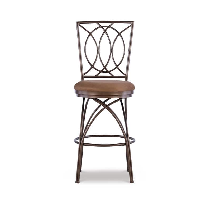 Monaco Big & Tall Industrial Bronze Metal Swivel Bar Stool - N/A