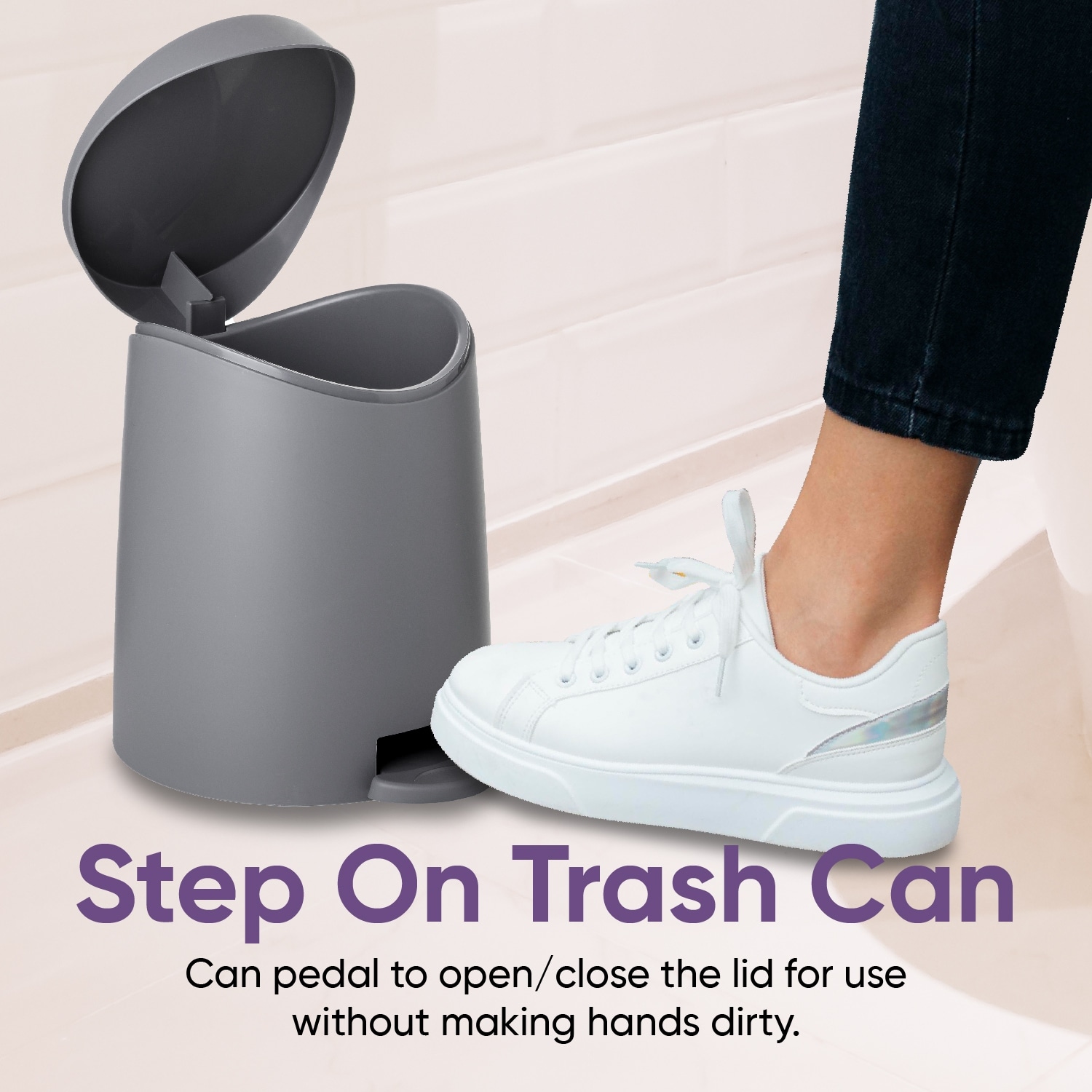 Superio Mini 3 L Step-on Trash Can - N/A-image