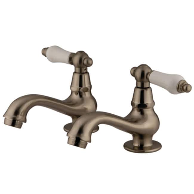 Kingston Brass Heritage Basin Faucet with Porcelain Lever Handles