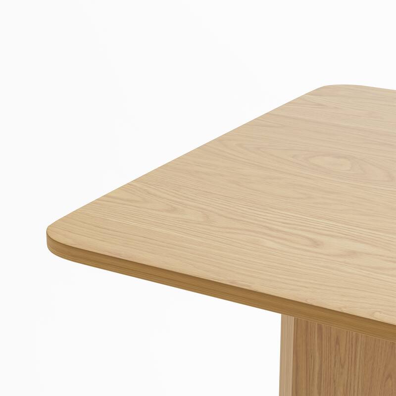 Solid Wood Farmhouse Dining Table with V-Shaped Legs and Square Wood Top for Modern Dining Rooms & Family Gatherings - 67"x33.5"