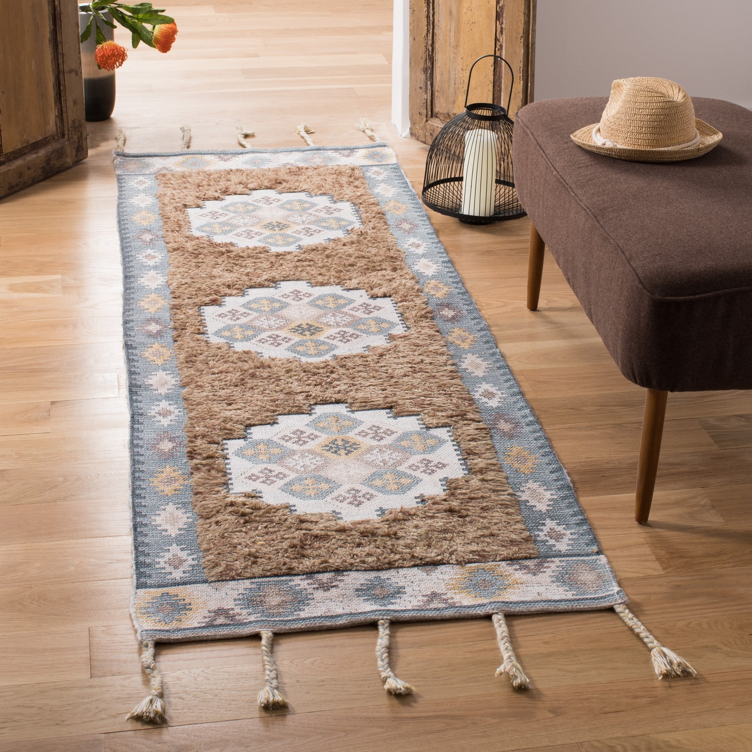 Safavieh Handmade Saffron Rajmonda Modern Tribal Cotton Rug Overstock 26287304
