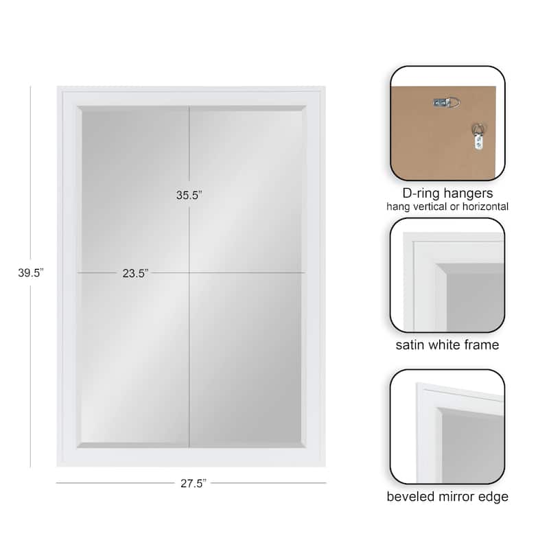 Bosc Framed Decorative Rectangle Wall Mirror
