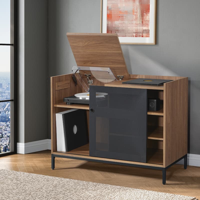 Record Player Stand w/ Album Storage