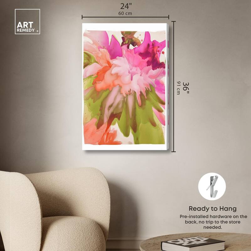 Vibrant Fluidity Floral IV Canvas by Art Remedy, Gallery Wrapped