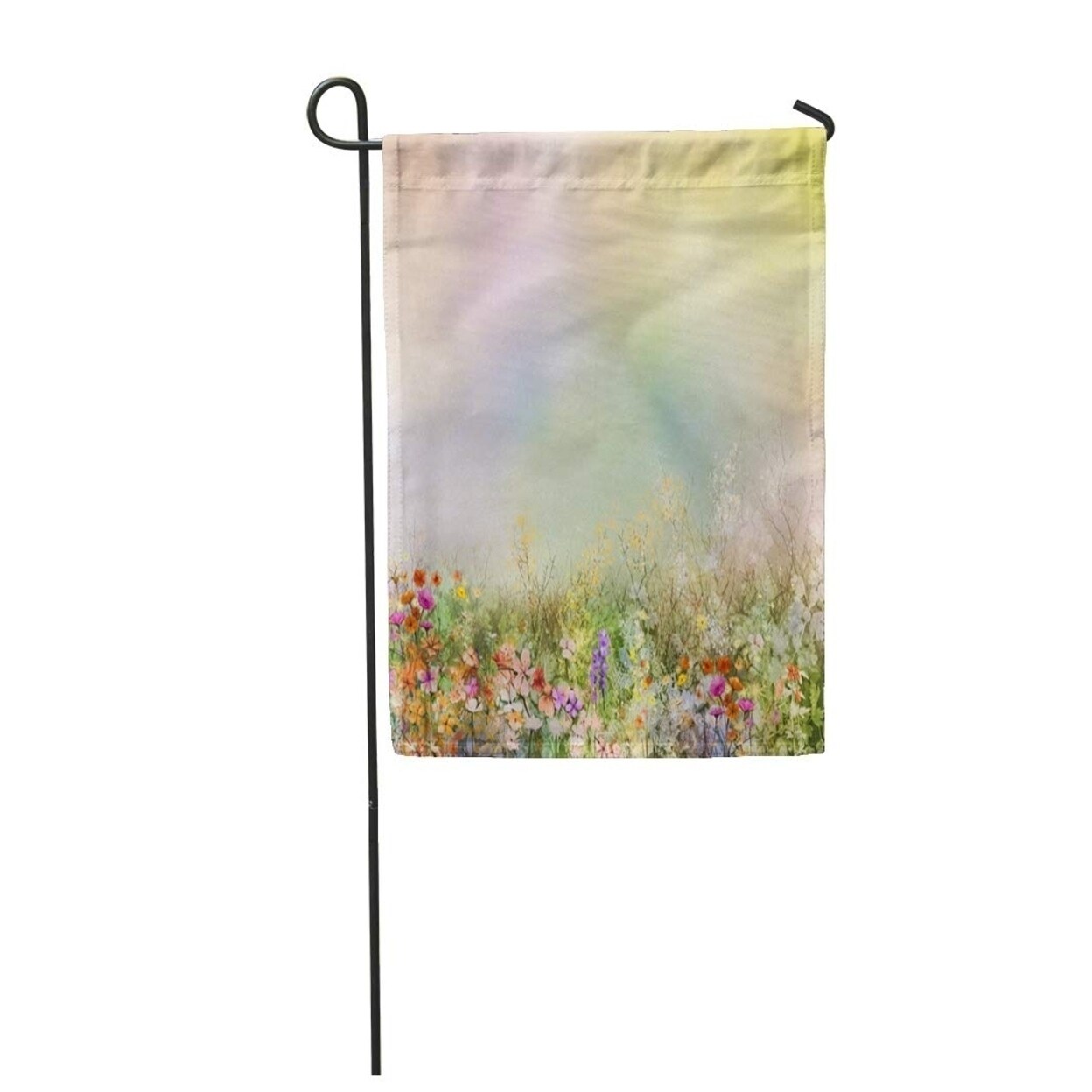 Shop Black Friday Deals On Abstract Oil Painting Flowers Plant Purple Cosmos White Daisy Cornflower Wildflo Garden Flag Decorative Flag House On Sale Overstock 31357639