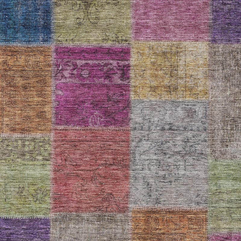 HomeRoots Patchwork Transitional Rectangle Outdoor Rug