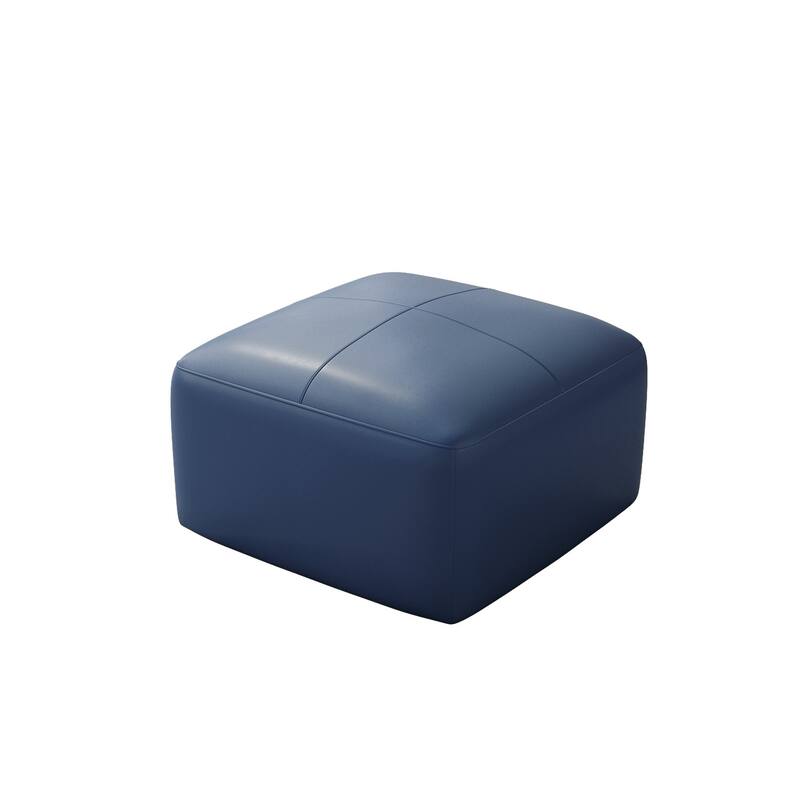 Elliot 22"/ 35"/ 43" W Modern Rectangular Genuine Leather Ottoman