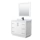 Option White, Black Trim, White Carrara Marble Top