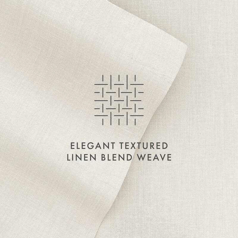 Becky Cameron Linen & Rayon from Bamboo Blend Deep Pocket 4 Piece Sheet Set