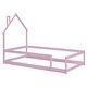 preview thumbnail 7 of 24, Twin Size Wood Bed With House-Shaped Headboard Floor Bed With Fences