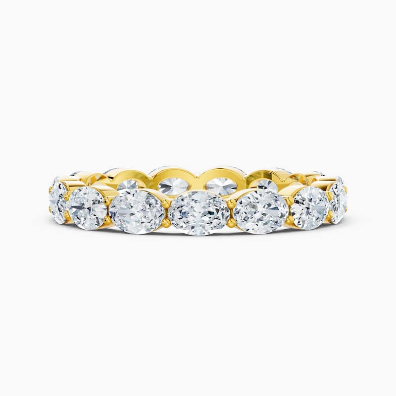 Auriya 14k Gold Oval East-West Lab Grown Diamond Eternity Band 1.80 - 7.50 ct. tw. (F-G, VS) - 2.25 ct. wt. - 4.5 - Yellow