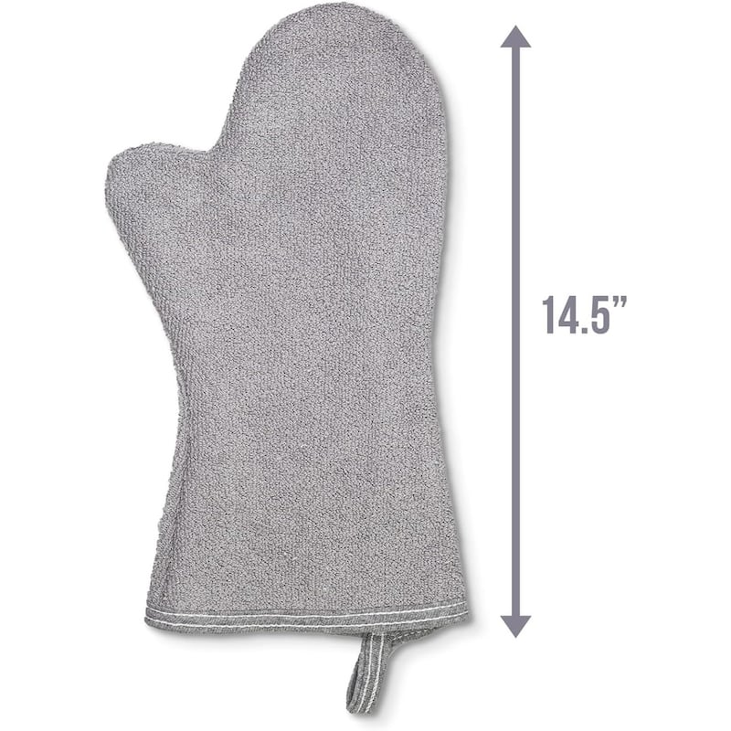 Country Cottons 100% Cotton Set of 2 Heavy Duty Heat Resistant Machine Washable Made in America Oven Mitts (Natural)