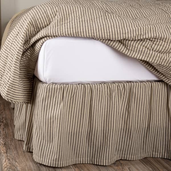Shop Black Friday Deals On Sawyer Mill Ticking Stripe Bed Skirt On Sale Overstock 26057428