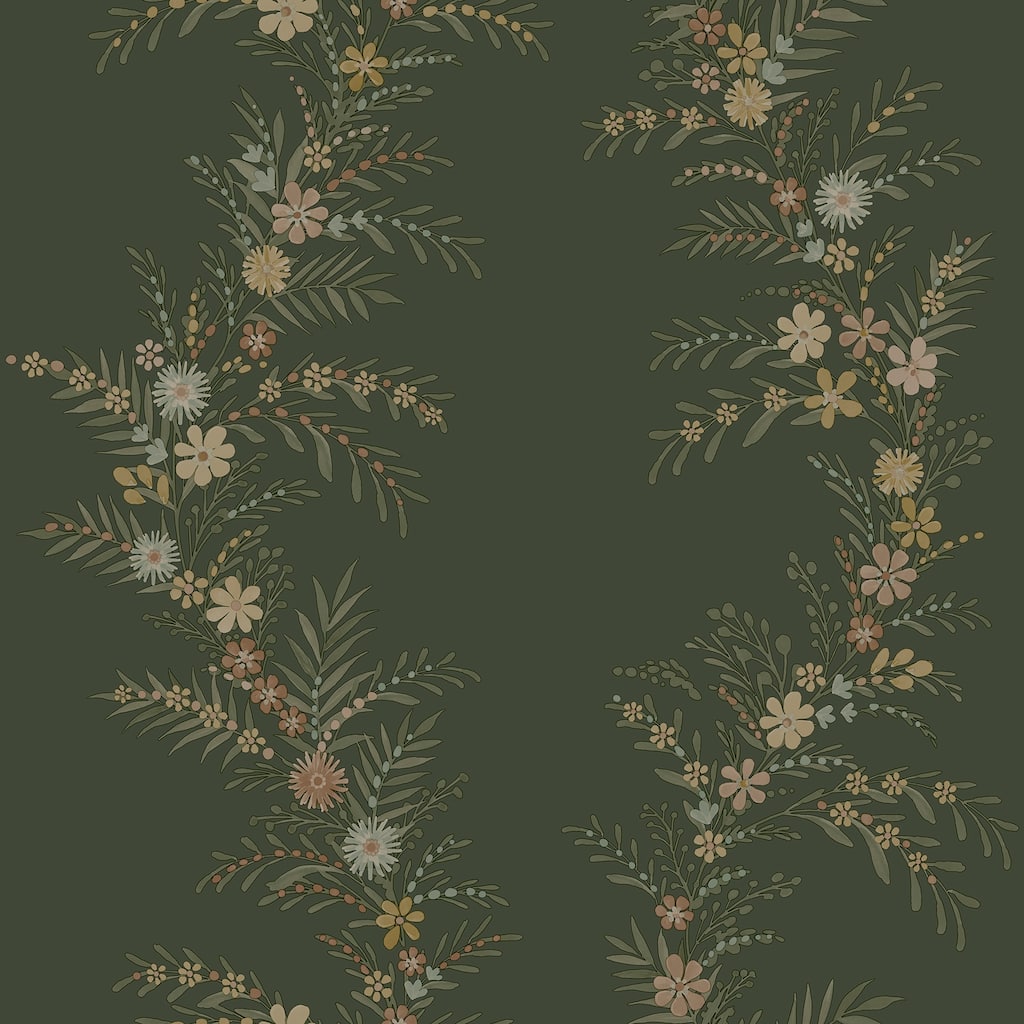 Chris Loves Julia x NuWallpaper Posy Spruce Peel and Stick Wallpaper