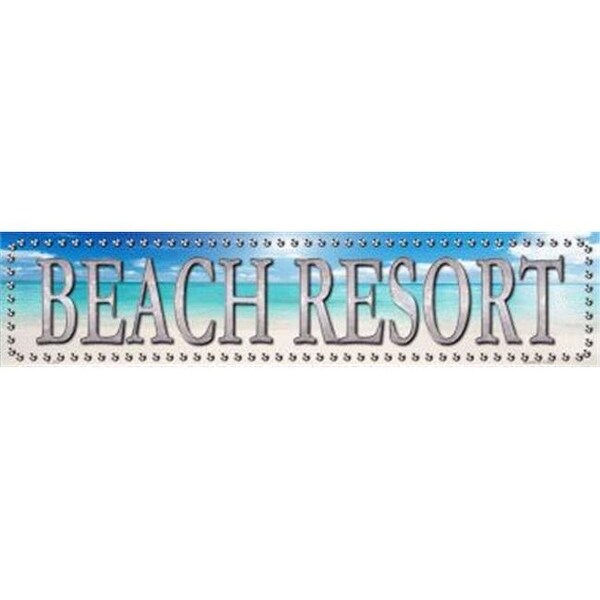 Smart Blonde K 507 Beach Resort Novelty Metal Mini Street Sign