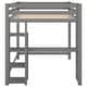 preview thumbnail 7 of 10, Full Pine Wood Loft Bed with Desk & Shelves