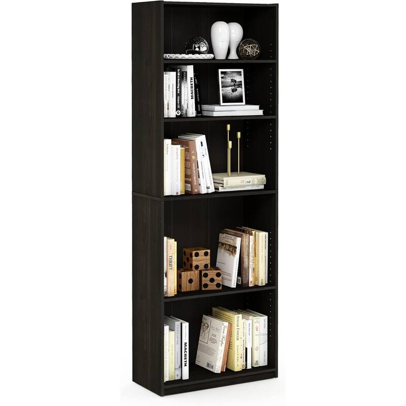 2-Shelf Small Bookcase Compact Storage Organizer with Clean Modern Design for Living Room or Office Space