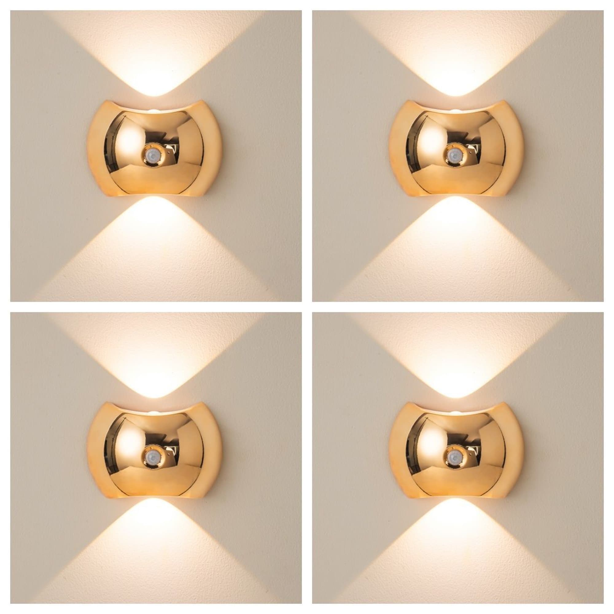 4PCS Modern Indoor Wall Light with Motion Sensor 3 Color