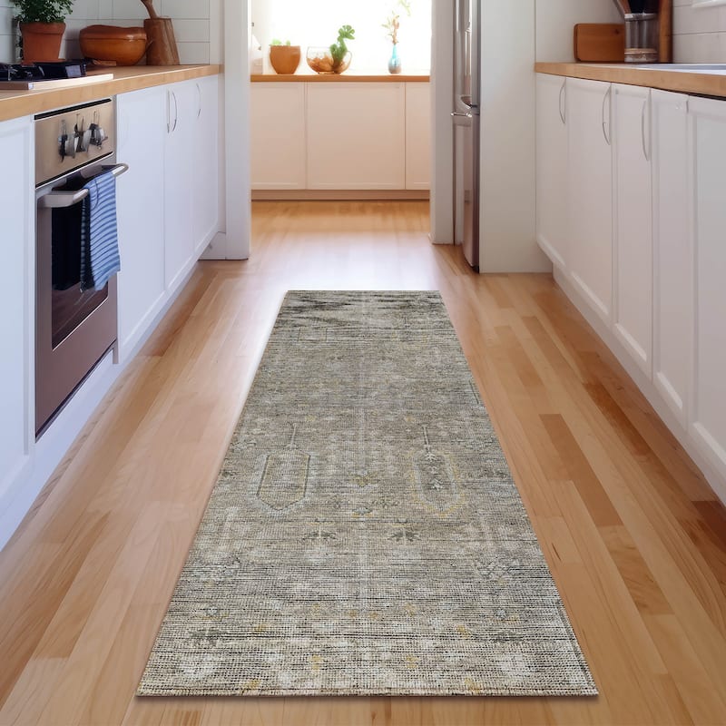 Premium Washable Super Soft Vintage Global Mayfield Rug - Taupe - 2' 3" x 7' 6" - Runner