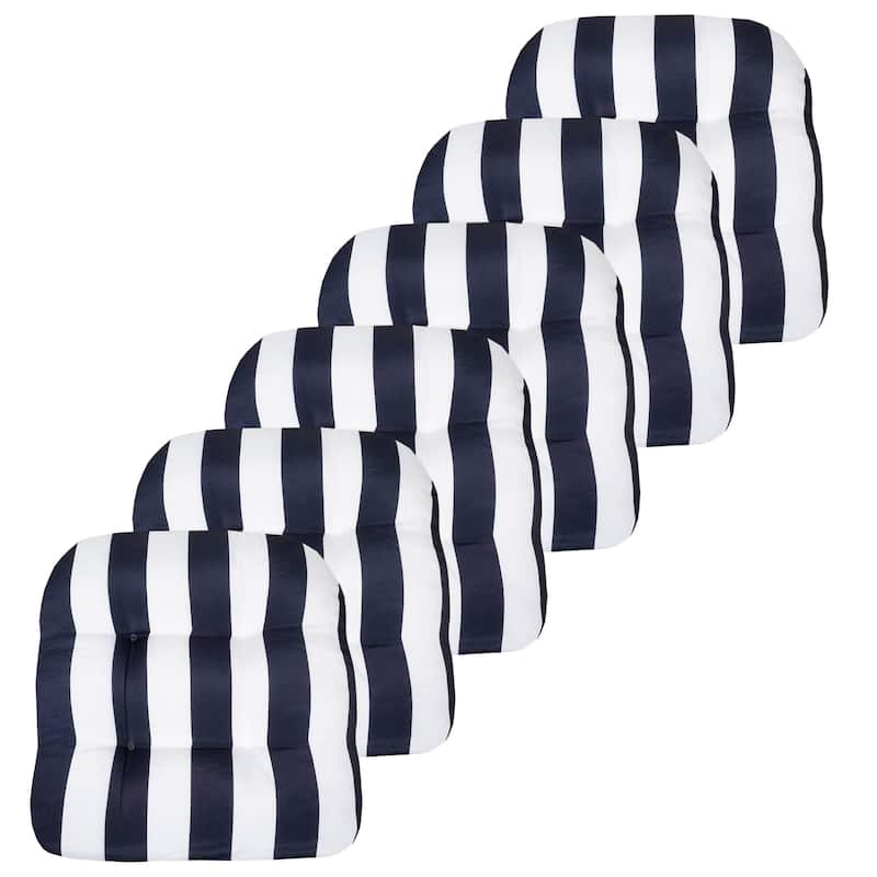 Havana Striped Tufted Patio Seat Cushion Sets