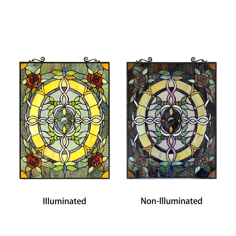 Floral Design Window Panel/Suncatcher