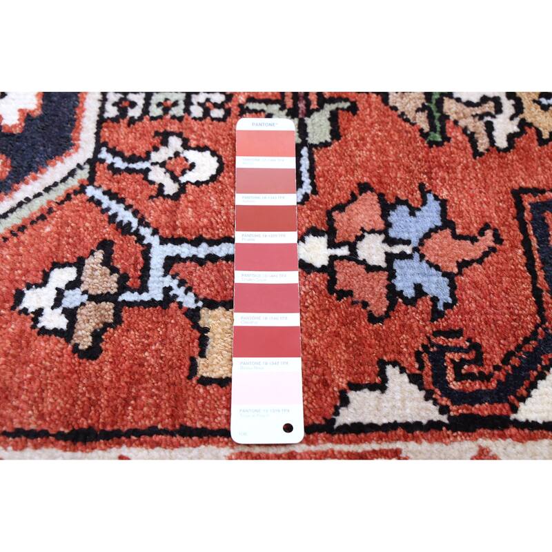 ECARPETGALLERY Hand-knotted Serapi Heritage Dark Copper Wool Rug - 8'11 x 11'8