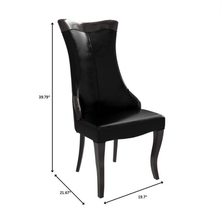 Novara Dining Chair with High-Back Design and Rubberwood Legs Set of 2