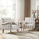 preview thumbnail 1 of 36, Mandan 29.5" Wide Traditional Accent Armchair with Solid Wood Legs Set of 2 by HULALA HOME