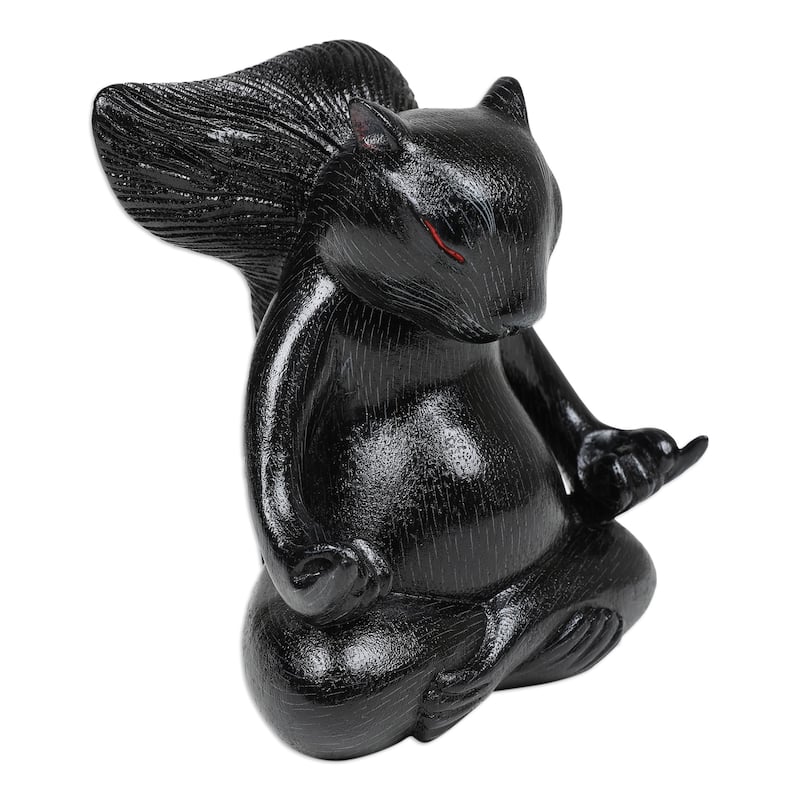 Novica Handmade Prudent Master At Night Wood Statuette
