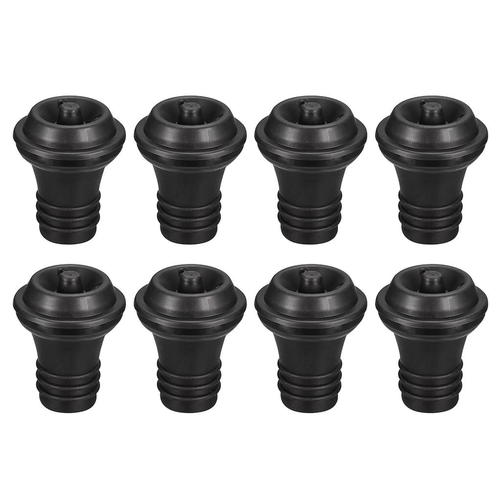 19mm Dia Rubber Reusable Vacuum Wine Bottle Stoppers Sealing Plugs - Black