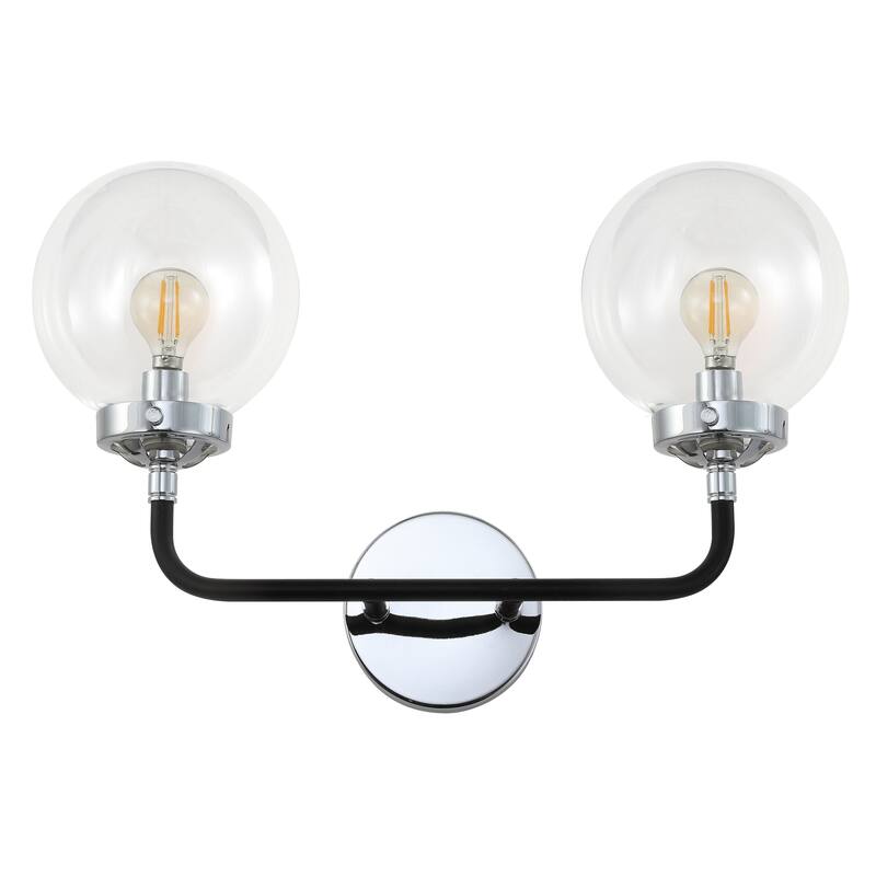 Bevin Contemporary Transitional Iron/Glass LED Vanity Light, by JONATHAN Y