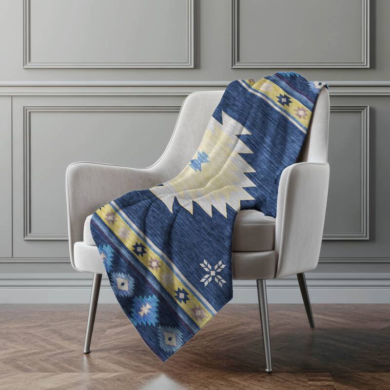 Premium Machine Washable ASB179 Southwest Sherpa Throw Blanket
